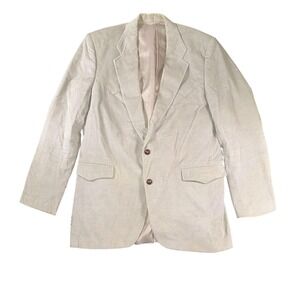 Circle S Blazer Mens 42L Beige Corduroy Western Elbow Patch‎ Sport Coat